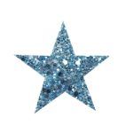 Barrettes pailletées forme étoile bleu (63)