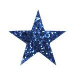 Barrettes pailletées forme étoile bleu foncé (66)