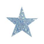 Barrettes pailletées forme étoile bleu clair (62)