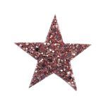 Barrettes pailletées forme étoile rose foncé (42)