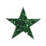 Barrettes pailletées forme étoile vert (70)
