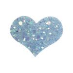 Barrettes pailletées forme coeur ciel (62)