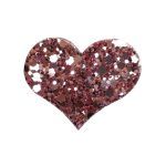 Barrettes pailletées forme coeur rose (40)