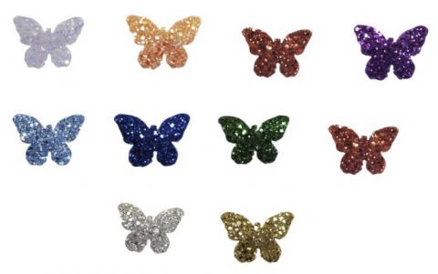 NOUVEAU ! Barrettes pailletées forme papillon