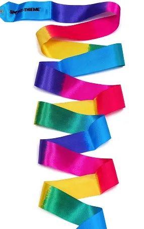 CREATCABIN 2pcs Rubans Danse Polycoton Rubans Gymnastique Bleus