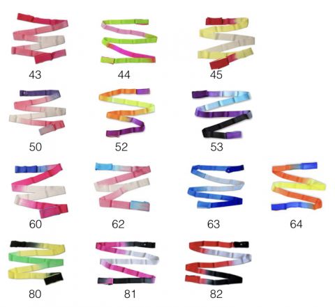 PROMOTION ! Rubans Elite Pastorelli 6m sans baguette multicolores dégradés