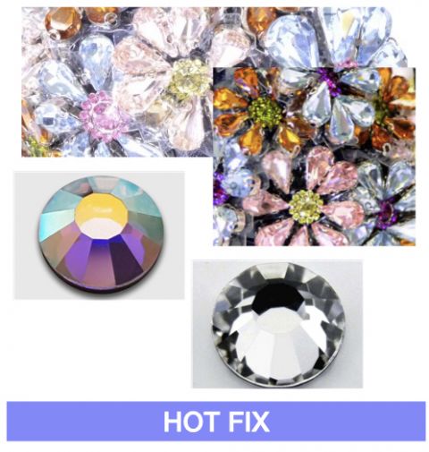 NOUVEAU ! Strass hot fix pour textile (justaucorps, tee shirt...) 